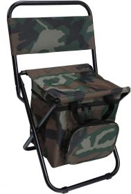 Fishing Chair with Cooler Bag Compact Fishing Stool Foldable Small Hunting Chair 12.2" Seat Depth,12.6" Seat Width