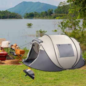 Camping Tent, 4 Person Pop Up,Easy Setup For Camping/Hiking/Fishing/Beach/Outdoor,Etc