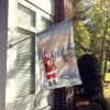 Fishing Santa Claus with Bluegill Christmas House Flag Large Porch Sleeve Pole Decorative Outside Yard Banner Artwork Wall Hanging, Polyester