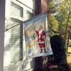 Fishing Santa Claus with Crappie Christmas House Flag Large Porch Sleeve Pole Decorative Outside Yard Banner Artwork Wall Hanging, Polyester