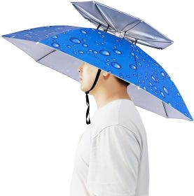 Umbrella Hat (Color: Water Drop Blue/Double Layer)