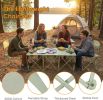 5 Pcs Camping Chair and Folding Camping Table Set, Outdoor Folding Picnic Chairs Lawn Portable Camp Table with Cooler Bag & Cup Holder for Camping