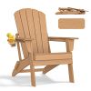 HDPE Folding Adirondack chair with Cup Holder, 2Pack
